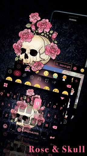 Rose Skull iKeyboard Theme