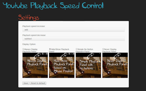 Just Youtube Playback Speed Control