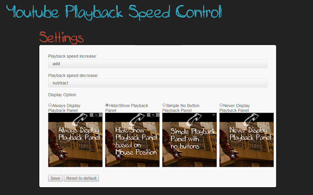 Just Youtube Playback Speed Control Preview image 2