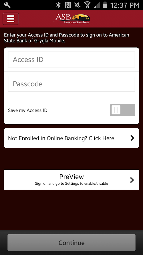 Android application ASB of Grygla Mobile screenshort