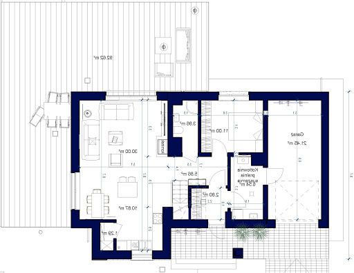 Domidea 60 dG - Rzut parteru