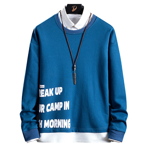 Title 4, New Trend Spring and Autumn Round Neck Sweater Men