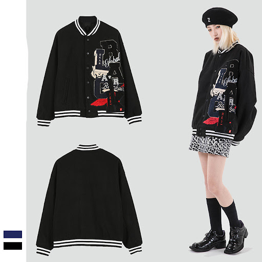 Title 5, Meichao Campus Winter Thin Jacket Retro Letter ...