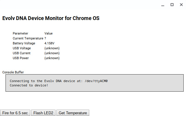 Evolv DNA Device Monitor for Chrome OS chrome extension