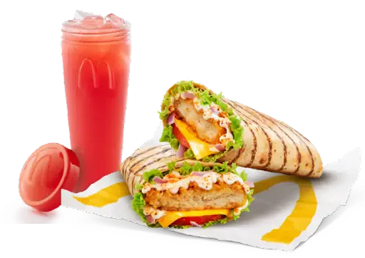 Piri Piri Big Spicy Chicken Wrap + Berry Lemonade