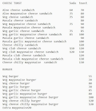 Kumbhar Sandwich And Burger Corner menu 1