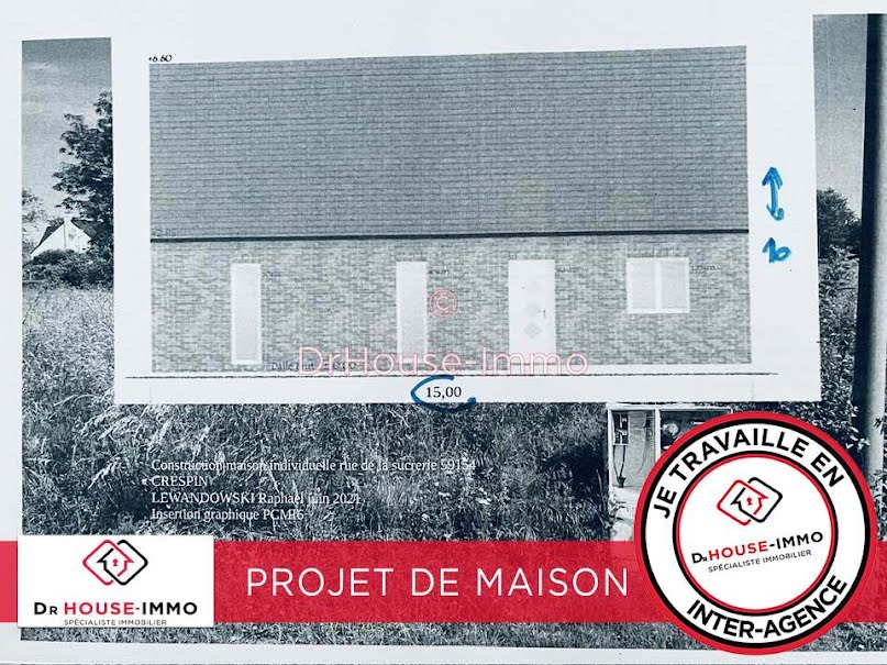 Vente terrain  766 m² à Crespin (59154), 49 900 €