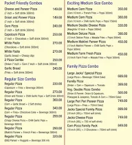 Pizza By Jacks menu 1