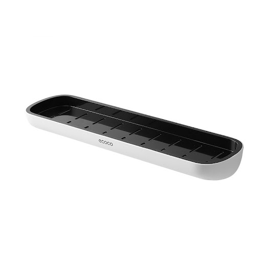 Title 9, Punch-free wall-mounted bathroom storage rack. ...
