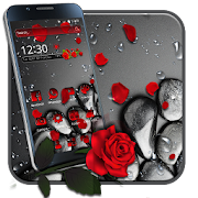 Crimson red Flower Theme  Icon