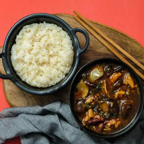 Bang Bang Chicken With Sticky Rice