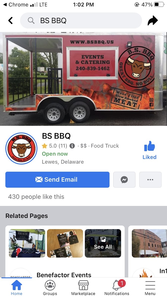 B.S. BBQ gluten-free menu