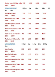 Cake Anytime menu 5