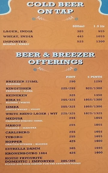 Cafe Delhi Heights menu 