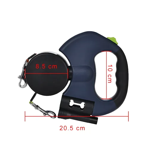 Dual Dogs Pet Leash Ropes Auto Retractable Pet Cat Dog Traction Rope Adjustable Dual Dogs Strap Auto Flexible Dog Pet Le
