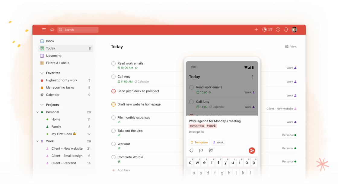 Todoist task management software