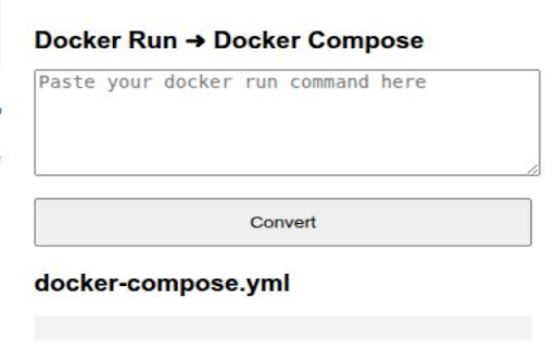Docker Run to Docker Compose Converter