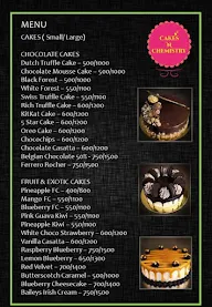 Cakes N Chemistry menu 5