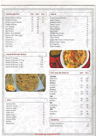 Empire Restaurant menu 1