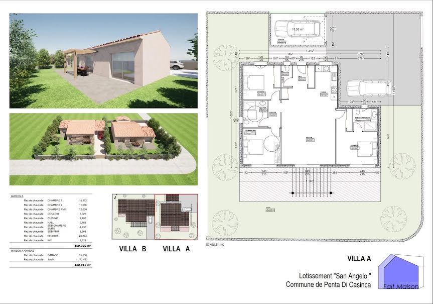 Vente villa 4 pièces 100 m² à Folelli (20213), 335 000 €