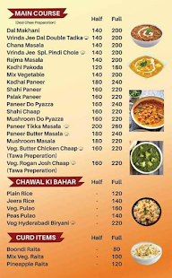 Vrinda Jee Kitchen menu 2