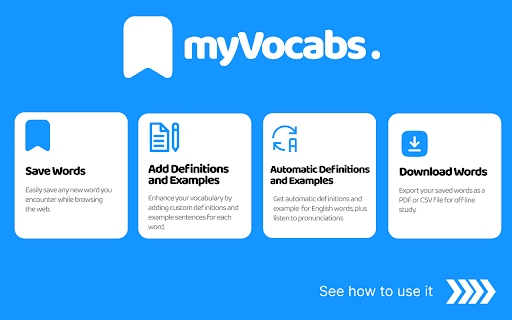 myVocabs: Save Words and Expand Your Vocabulary Effortlessly