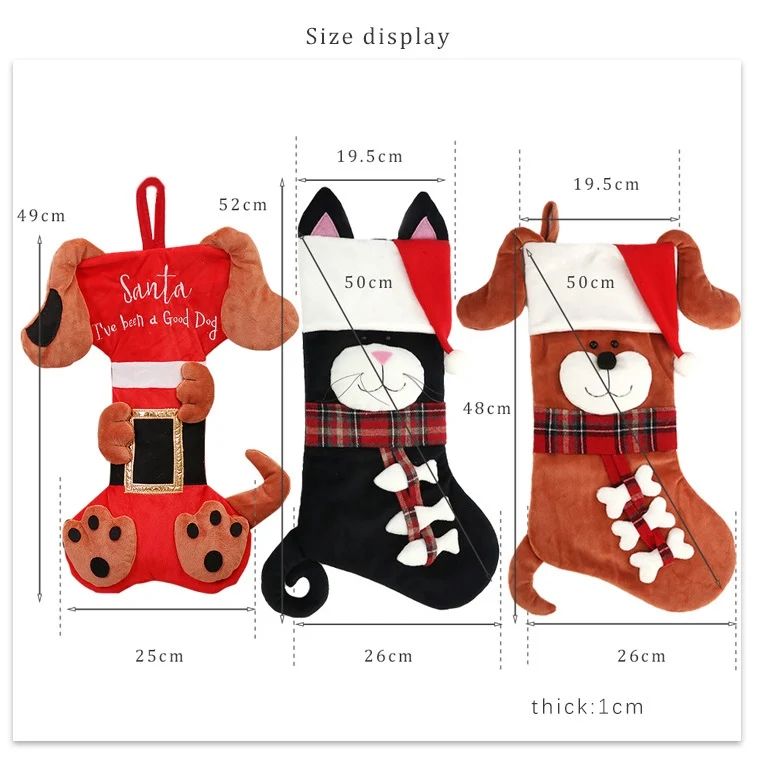 Creative Cute Cartoon Christmas Stockings for Gifts and Festive Home Decoration. Add a touch of holiday cheer and joy th