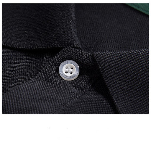 Title 14, Mens Business Polo Shirt Long Sleeve Lapel Cas...