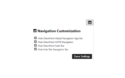 Infodash Navigation Control