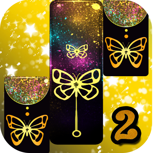 Gold Glitter ButterFly Piano Tiles 2018