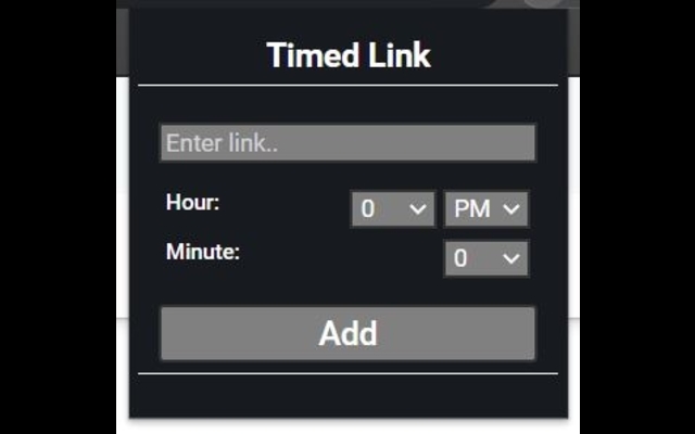 Timed Link chrome extension