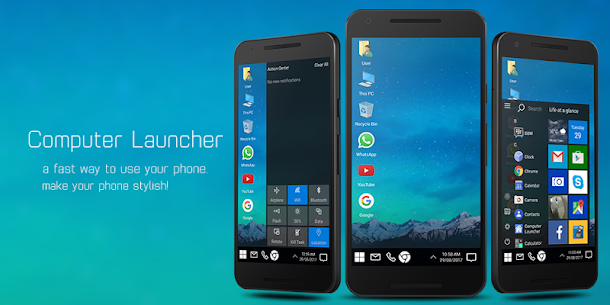 Lanceur d'ordinateur Win 10 Style MOD APK 2