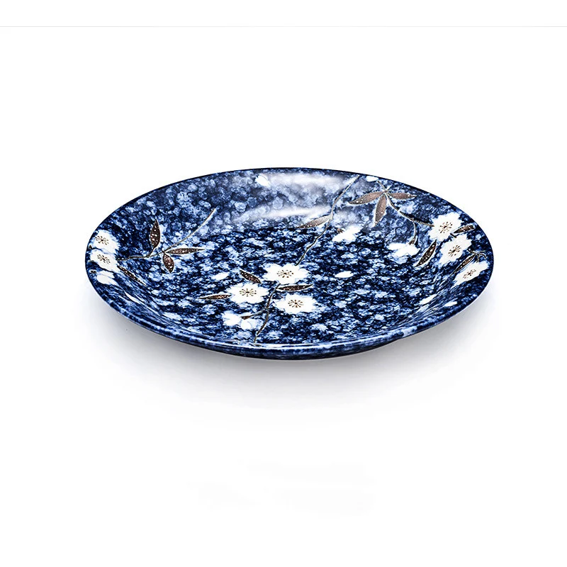 Blauwe Sakura keramische Japanse Mino-yaki rijstkom. Serveer rijst en meer in stijl. Ervaar authentieke Japanse keuken. Perfect voor dagelijks gebruik.