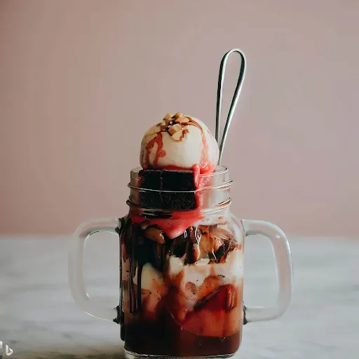 Strawberry Brownie Sundae