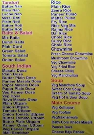 Annapurna Restaurant menu 1