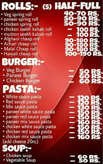 Sardar Ji Food Point menu 