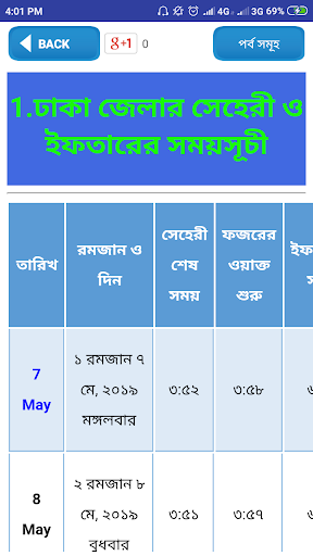 রমজান ক্যালেন্ডার ২০২০ ও দুআ-Ramadan Calendar 2020