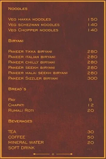 Talhas Express menu 