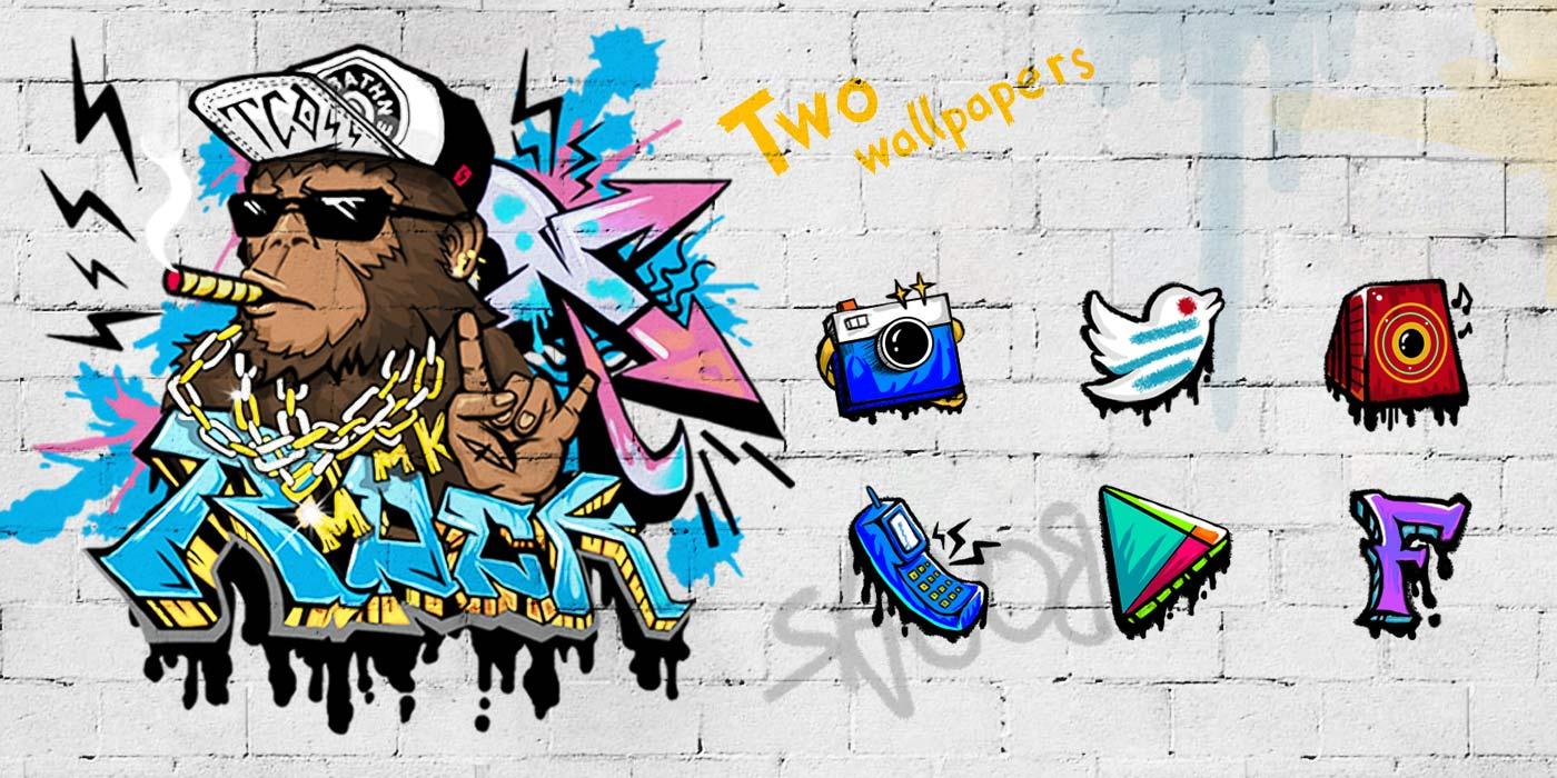 Rock Graffiti GOLauncher Theme Apl Android Di Google Play