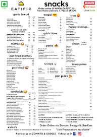 Eatific menu 1