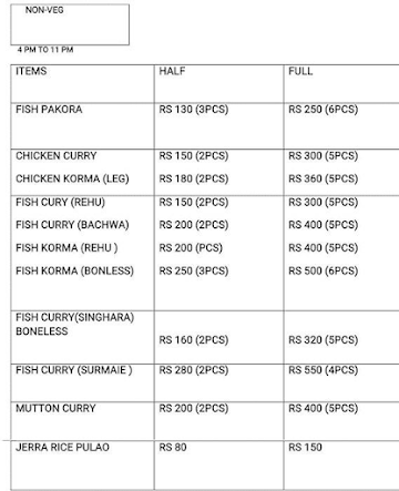 Aadya Kitchen menu 