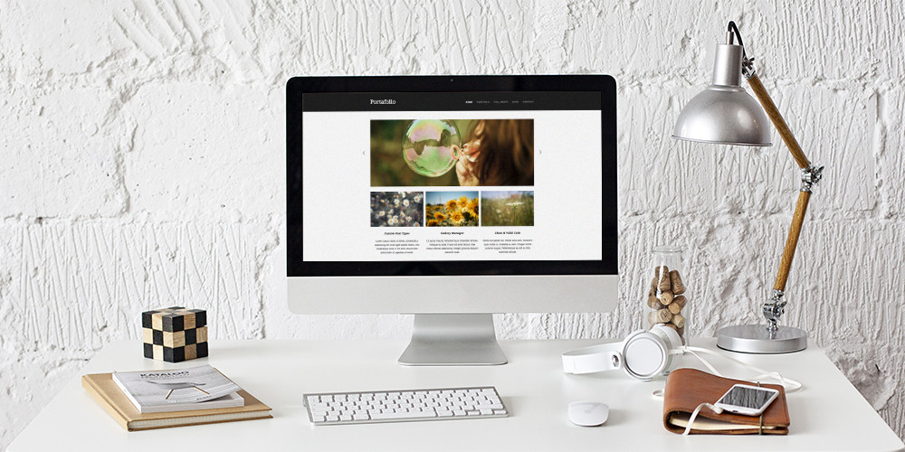 Tema de portfólio WordPress gratuito de portfólio
