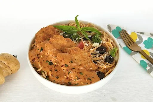 Creamy Harissa Chicken Spaghetti