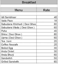 Good Morning Breakfast menu 1