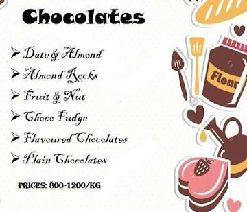 Chocolate Dreams menu 