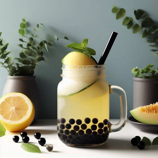 Honeydew Lemonade Bubble Beverage [450 Ml, 1 Mason Jar]