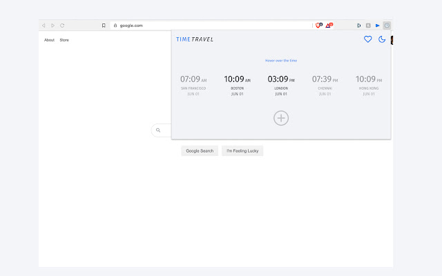 Time Travel chrome extension