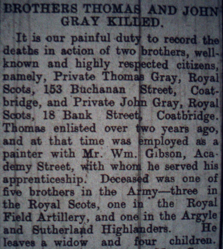 Thomas Gray newspaper clipping