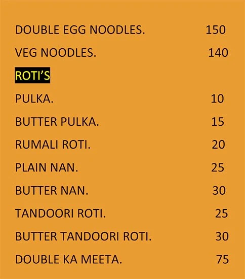 Nayak Biryani's menu 