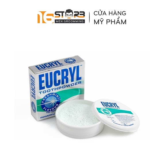 Bột Bạc Hà Giúp Sạch Miệng Trắng Răng, Hơi Thở Thơm Mát Eucryl Toothpower 50G